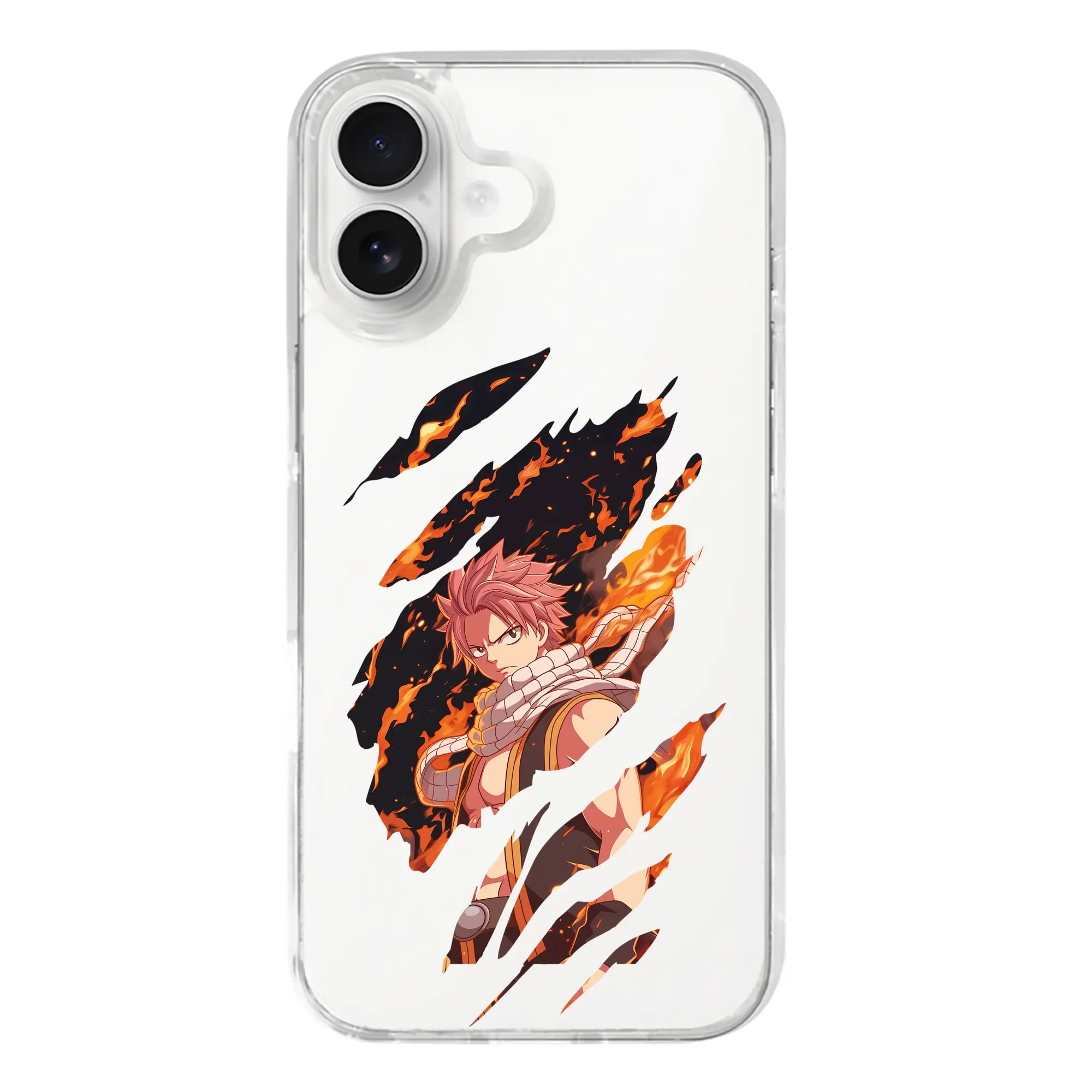 フェアリーテイル グッズ ナツ・ドラグニル - iPhone 17シリーズ 透明スマホケース – 薄型・耐衝撃・精密フィット保護カバー